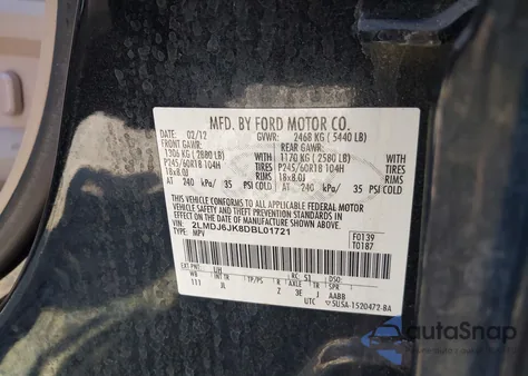 2013 Lincoln Mkx from USA, damaged, VIN 2LMDJ6JK8DBL01721